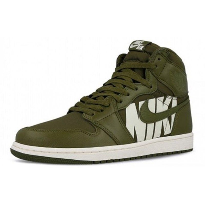 Air Jordan 1 Retro High OG Swoosh - Olive 555088-300