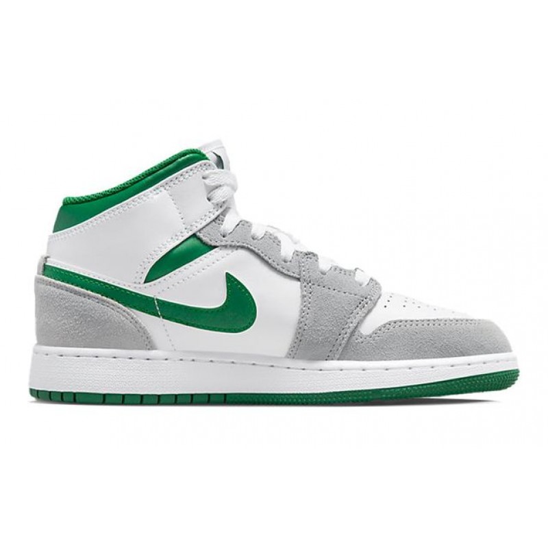 Air Jordan 1 Mid (GS) White Pine Green Smoke Grey (GS) DC7248-103