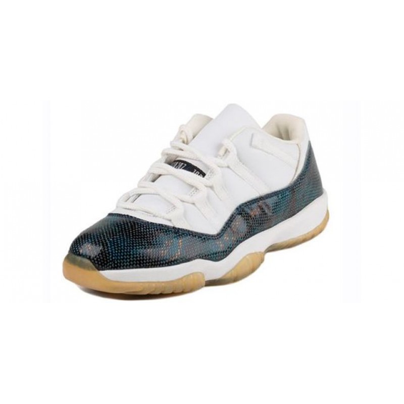 Air Jordan 11 Retro Low 'Snakeskin' White/Black-Navy 136071-102