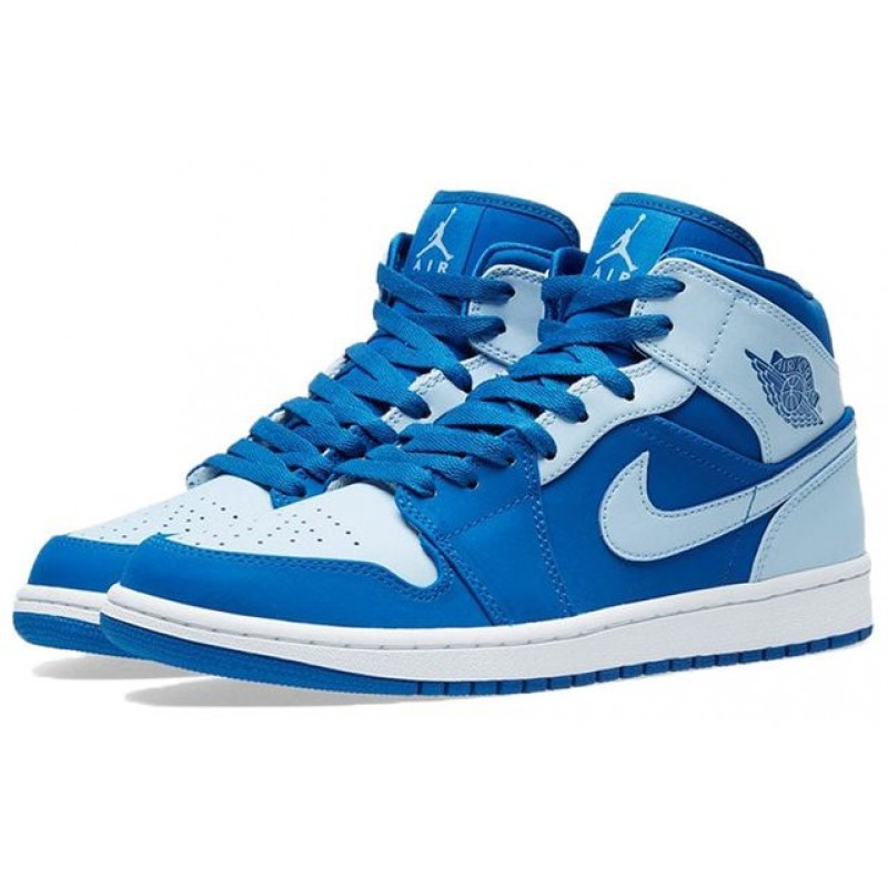 Air Jordan 1 Mid Team Royal/Ice Blue-White 554724-400