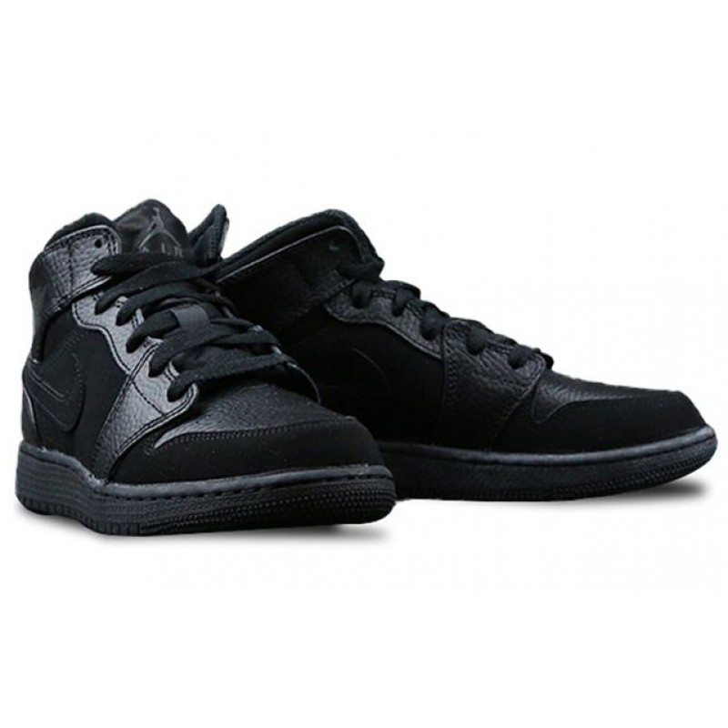 Air Jordan 1 Mid (GS) Black 554725-064