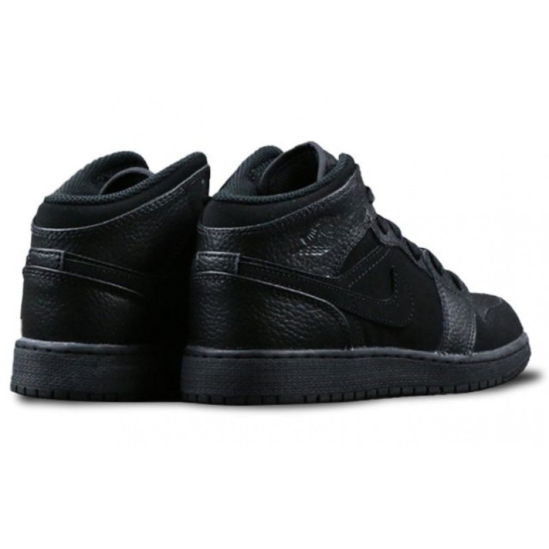 Air Jordan 1 Mid (GS) Black 554725-064