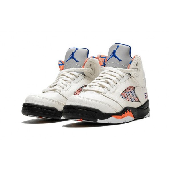 Air Jordan 5 Retro PS 'International Flight' Sail/Orange Peel-Black-Hyper Royal 440889-148