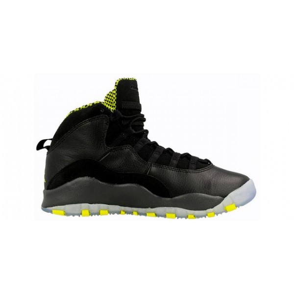 Air Jordan 10 Retro GS Black Venom Green 310806-033