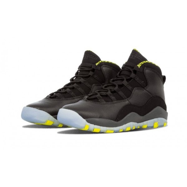 Air Jordan 10 Retro GS Black Venom Green 310806-033