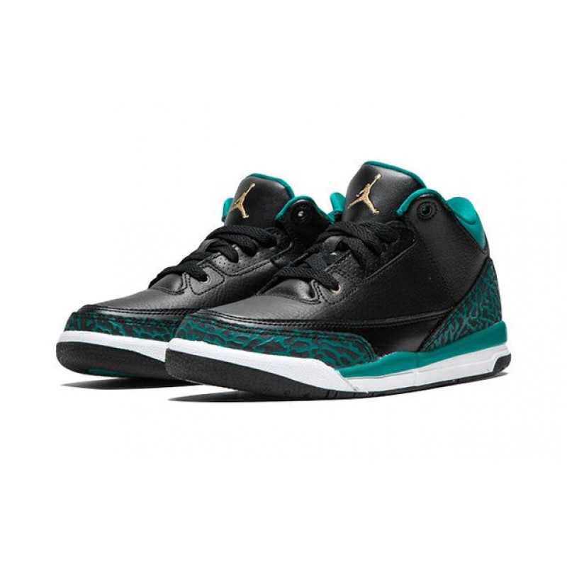 Air Jordan 3 Retro GP 'Black Metallic Gold' Black/Metallic Gold-Rio Teal-White 441141-018