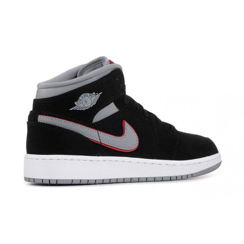 Air Jordan 1 Mid GS Black Particle Grey 554725-060