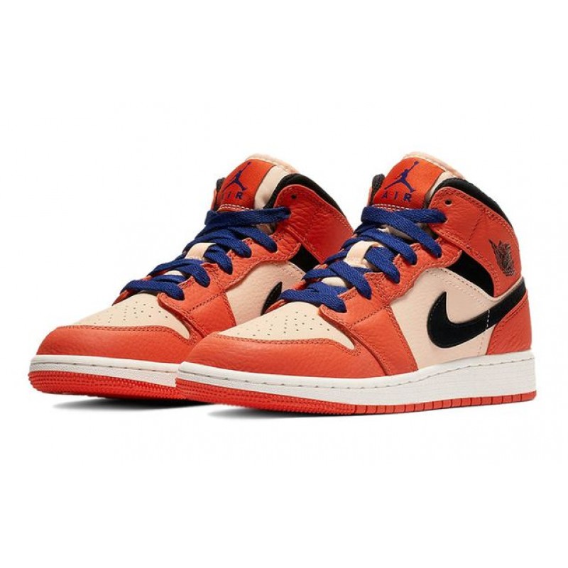 Air Jordan 1 Mid SE GS Team Orange BQ6931-800