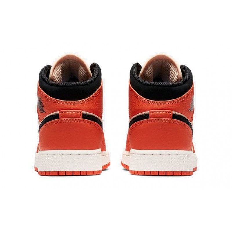 Air Jordan 1 Mid SE GS Team Orange BQ6931-800