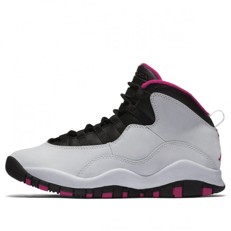 Air Jordan 10 Retro GG 'Vivid Pink' Pure Platinum/Black-Vivid Pink 487211-008