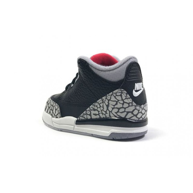 Air Jordan 3 Retro OG TD 'Black Cement' 2018 Black/Fire Red-Cement Grey 832033-021