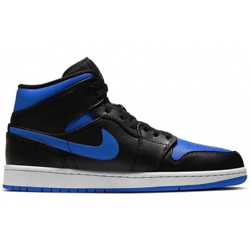 Air Jordan 1 Mid Black Hyper Royal 554724-068