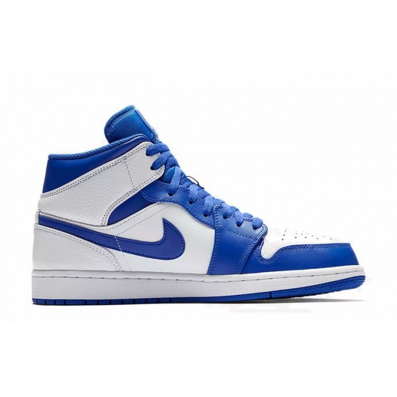 Air Jordan 1 Mid White Hyper Royal 554724-114