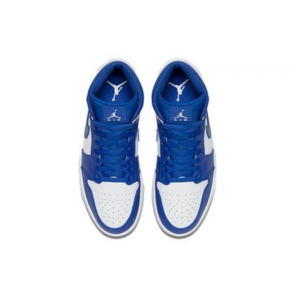 Air Jordan 1 Mid White Hyper Royal 554724-114