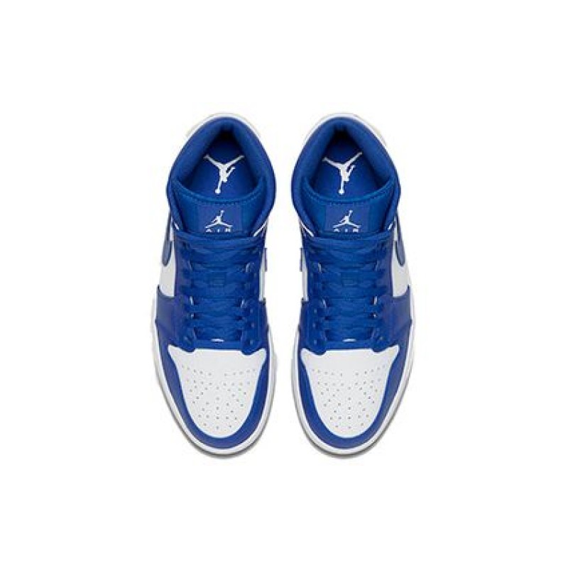 Air Jordan 1 Mid White Hyper Royal 554724-114