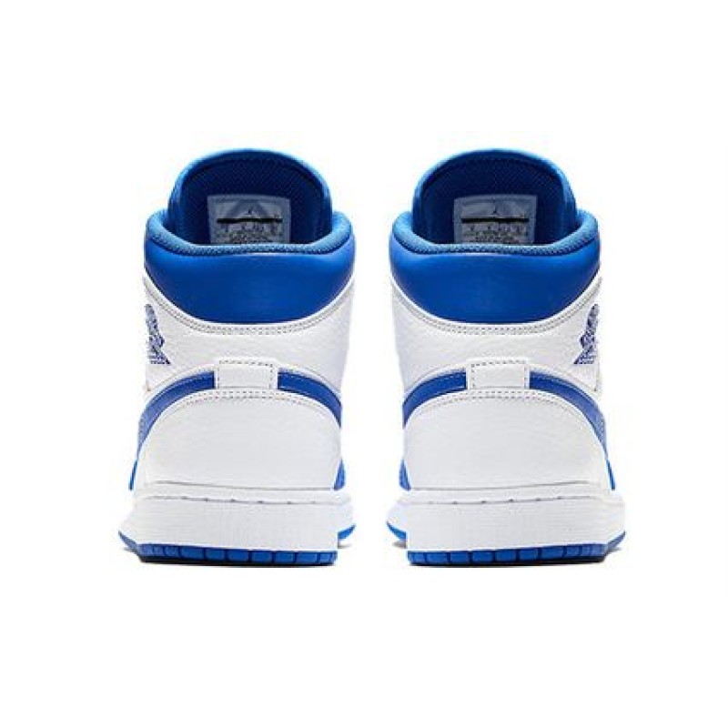 Air Jordan 1 Mid White Hyper Royal 554724-114