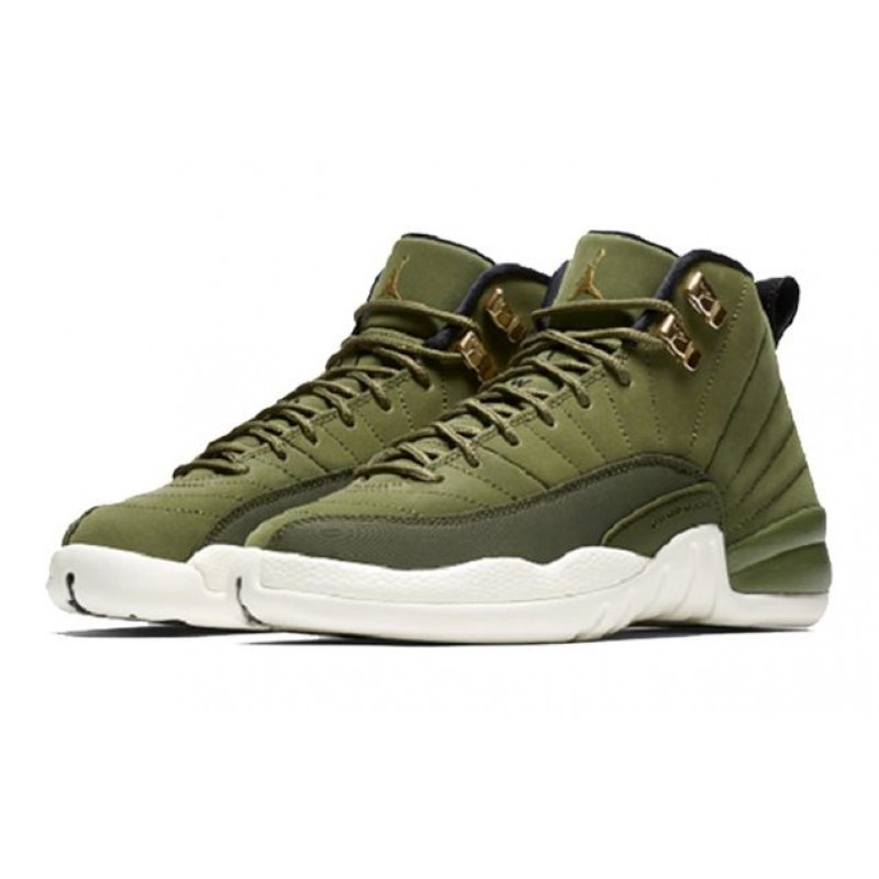 Air Jordan 12 Retro BG Olive Canvas 153265-301