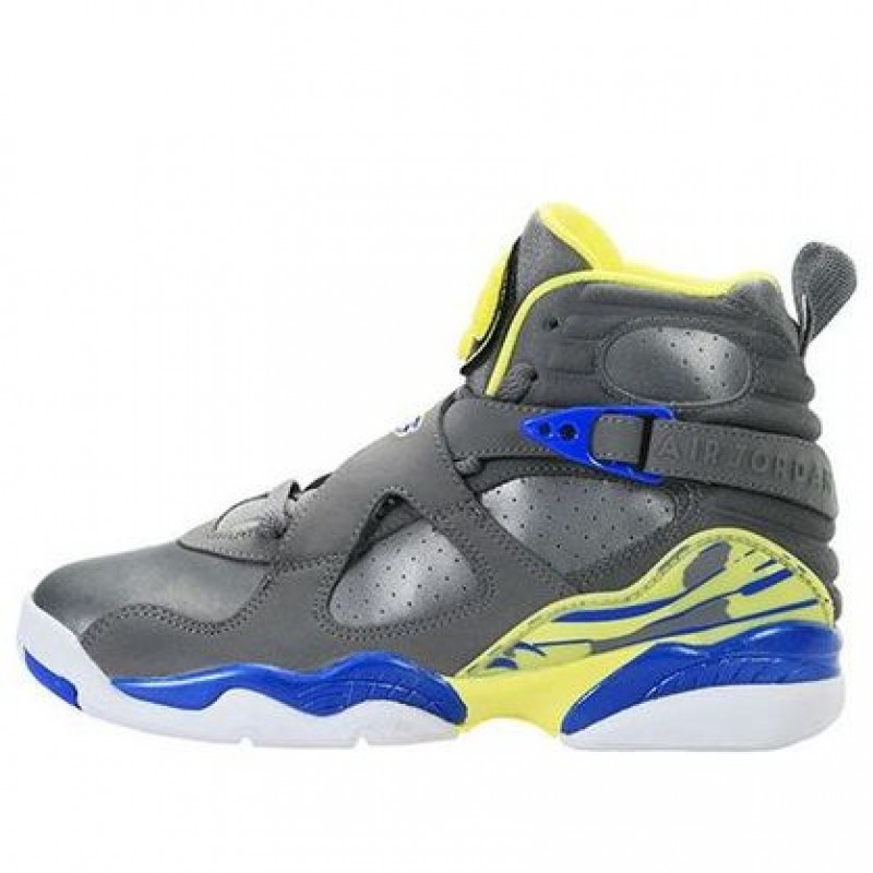 Air Jordan 8 Retro GS Cool Grey Electric Yellow 580528-038