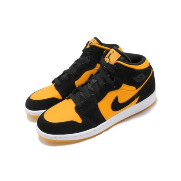 Air Jordan 1 Mid SE GC GS Black University Gold CD6760-007