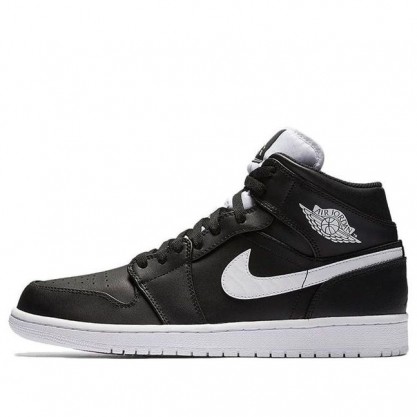 Air Jordan 1 Mid Black White 554724-038