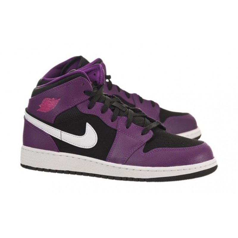 Air Jordan 1 Mid 'Bright Grape' (GS) 555112-028