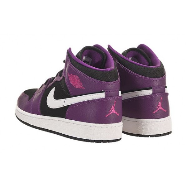 Air Jordan 1 Mid 'Bright Grape' (GS) 555112-028