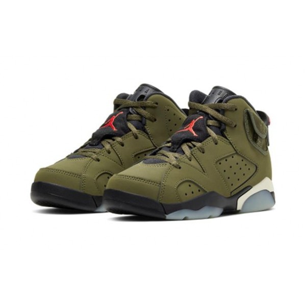 Nike Travis Scott x Air Jordan 6 Retro PS 'Olive' Medium Olive/Black/Sail/Univeristy Red CQ3565-200