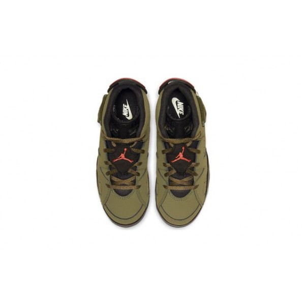 Nike Travis Scott x Air Jordan 6 Retro PS 'Olive' Medium Olive/Black/Sail/Univeristy Red CQ3565-200