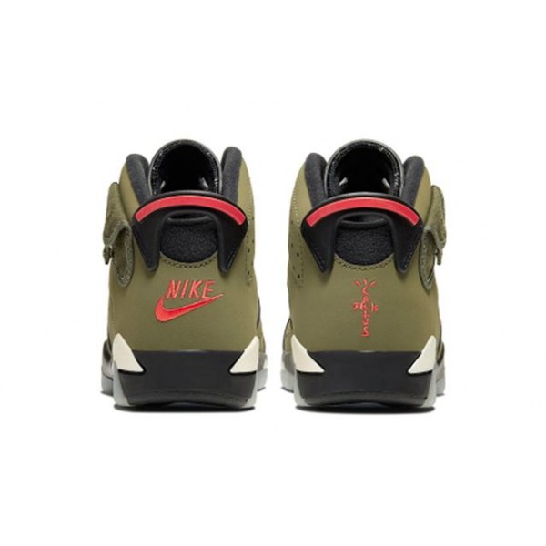 Nike Travis Scott x Air Jordan 6 Retro PS 'Olive' Medium Olive/Black/Sail/Univeristy Red CQ3565-200