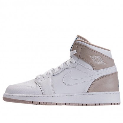 Air Jordan 1 Retro High'Linen' GS White/Light Sand-Boarder Blue 332148-116