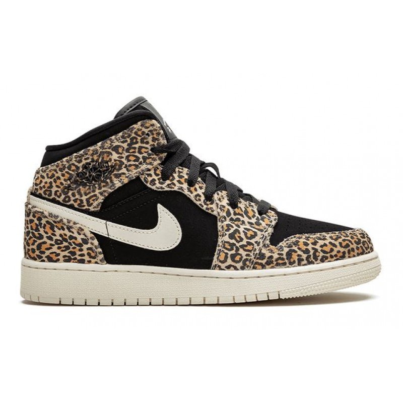 Air Jordan 1 Mid SE GS Leopard BQ6931-021