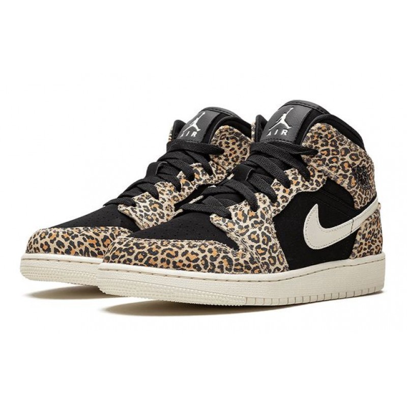 Air Jordan 1 Mid SE GS Leopard BQ6931-021