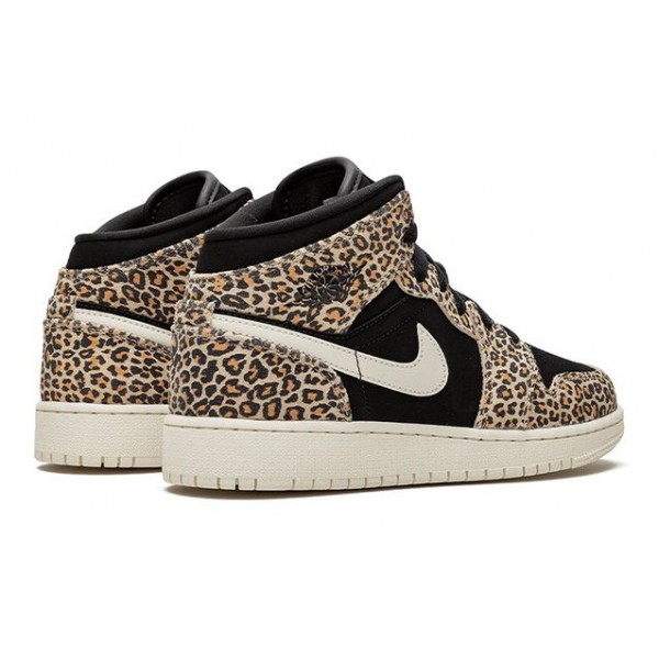 Air Jordan 1 Mid SE GS Leopard BQ6931-021