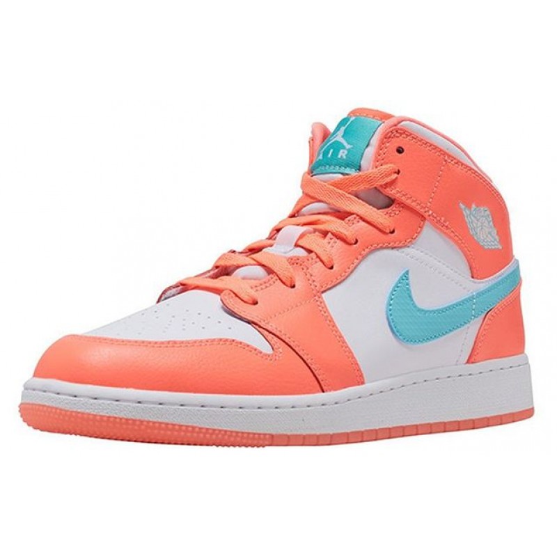 Air Jordan 1 Mid GS Crimson Pulse 555112-814