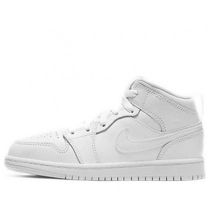 Air Jordan 1 Mid PS 'Triple White' White/White/White 640734-126