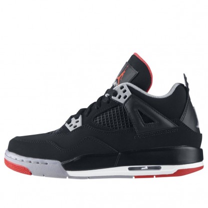 Air Jordan 4 Retro GS Black Fire Red 408452-089