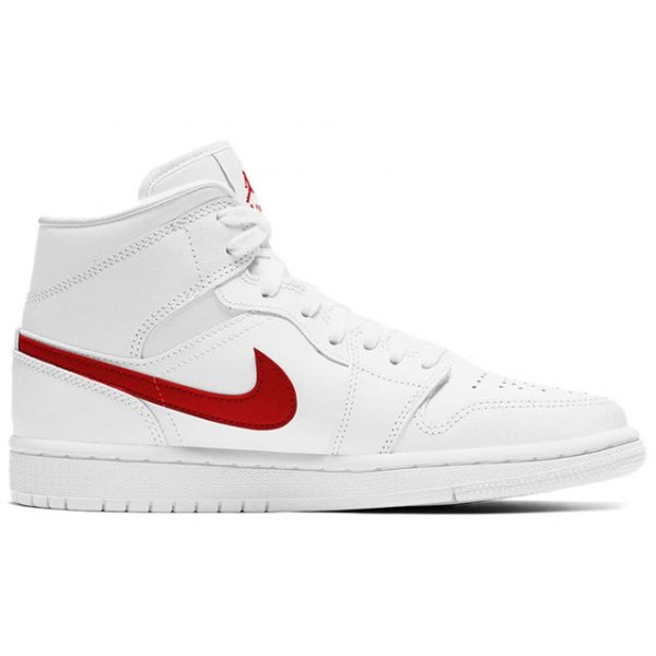 Womens WMNS Air Jordan 1 Mid 'White University Red' White/University Red BQ6472-106