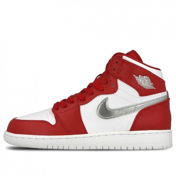 Air Jordan 1 Retro High'Silver Medal' GS Gym Red/White 705300-602