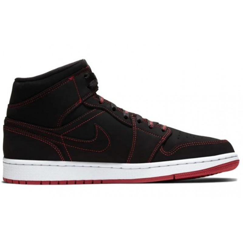 Air Jordan 1 Mid Fearless - Black Gym Red CK5665-062