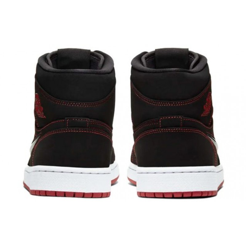 Air Jordan 1 Mid Fearless - Black Gym Red CK5665-062