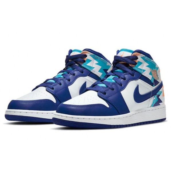 Air Jordan 1 Mid GS Storm Blue 555112-105