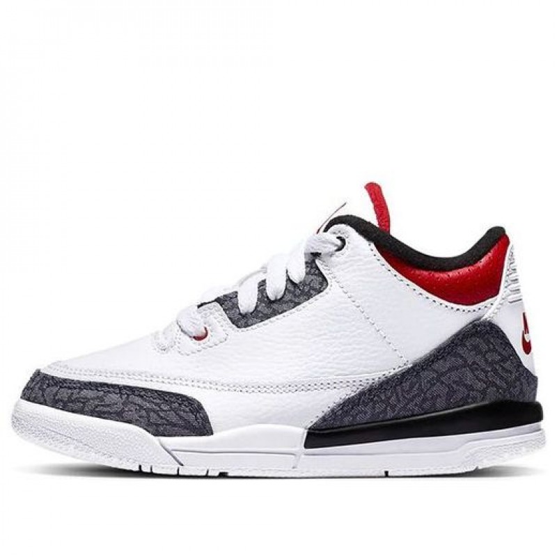 Air Jordan 3 Retro Denim SE PS 'Fire Red' White/Fire Red/Black DB0443-100