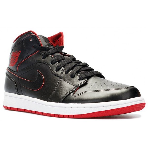 Air Jordan 1 Mid Black Gym Red 554724-028