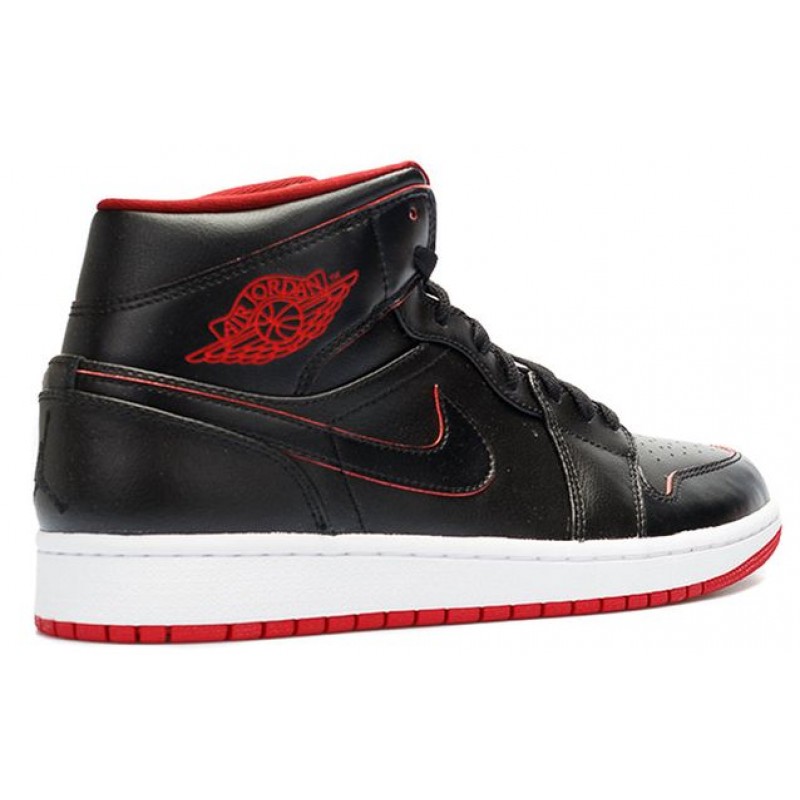 Air Jordan 1 Mid Black Gym Red 554724-028