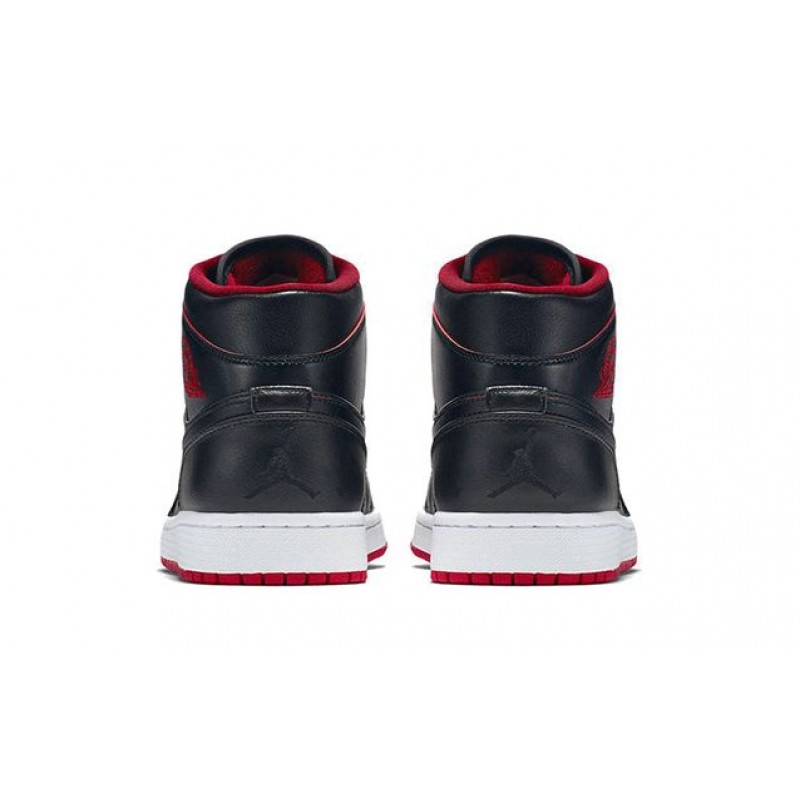 Air Jordan 1 Mid Black Gym Red 554724-028