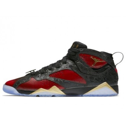 Air Jordan 7 Retro'Doernbecher' GS Black/University Red-Metallic Gold 898650-015