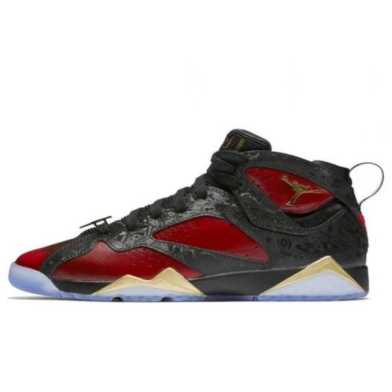 Air Jordan 7 Retro'Doernbecher' GS Black/University Red-Metallic Gold 898650-015