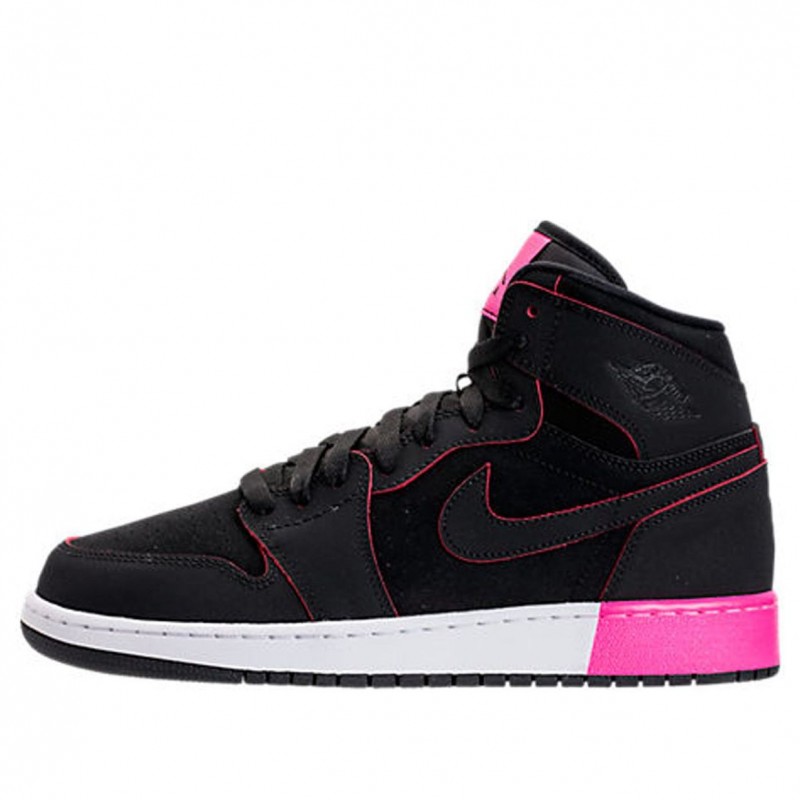 Air Jordan 1 Retro High'Black Hyper Pink' GG Black/Hyper Pink-White-Black 332148-024