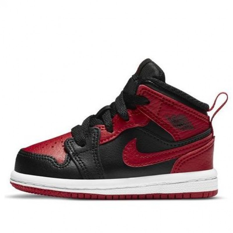 Air Jordan 1 Mid TD 'Banned' Black/University Red/Black/White 640735-074