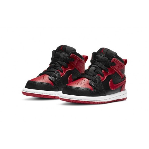 Air Jordan 1 Mid TD 'Banned' Black/University Red/Black/White 640735-074